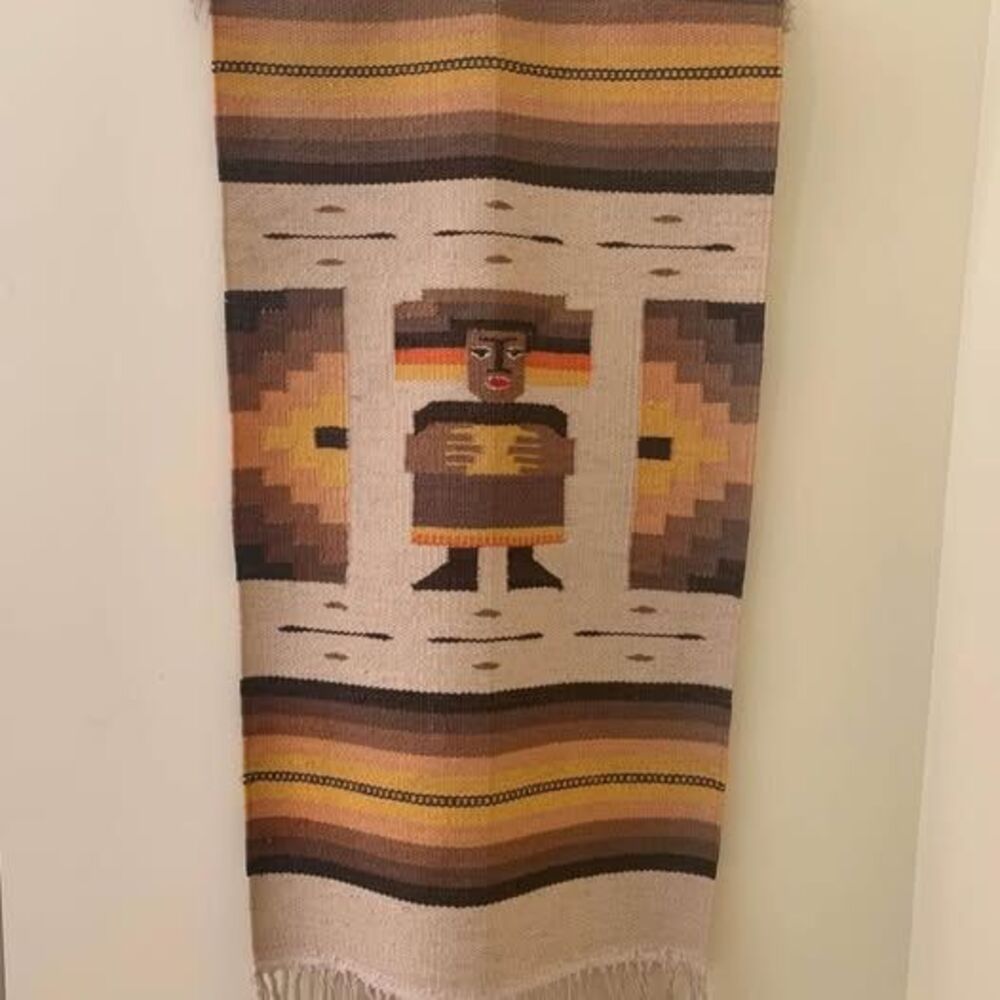 Vintage Mid Century Mexican Wall Tapestry